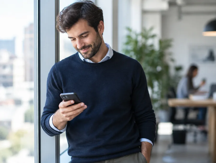 Reading the approval on a phone